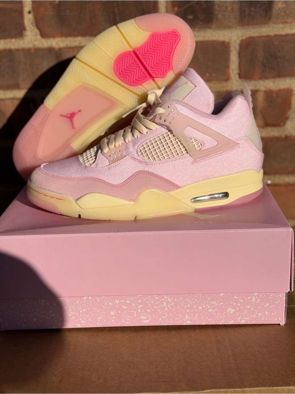 Air jordan retro 4 pearl pink and iced out carmine size 12.5 - Picture 6 of 15